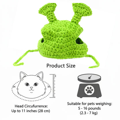 Cute Cat Hat Costume Suitable for 5 to16 lbs - cat Hats for Cats only Head Circumference 11" or Less Kitten hat pet Photography Outfits