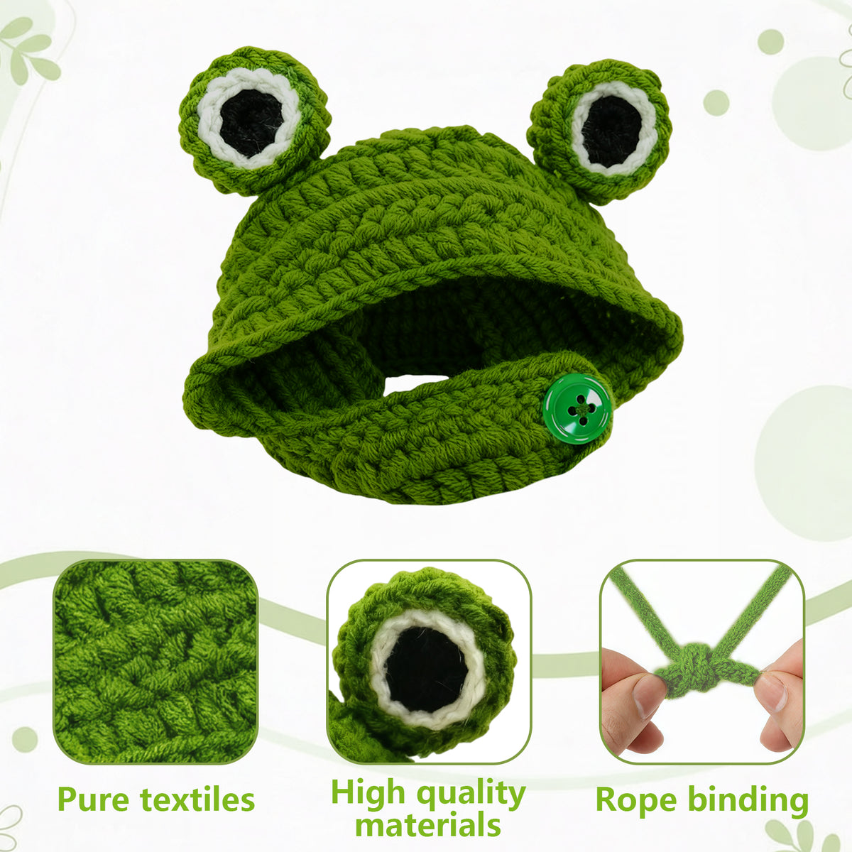Cute Cat Hat Costume Suitable for 5 to16 lbs - Hats for Cats Head Circumference 11" or Less Kitten Outfits pet Photography Outfits