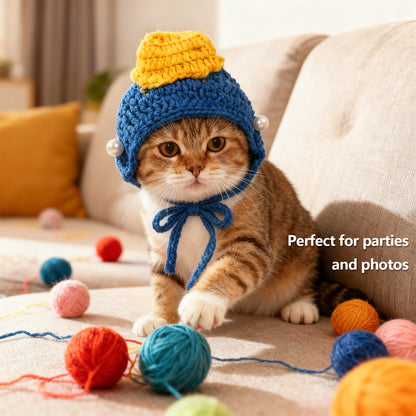 Cute Cat Hat Costume Suitable for 5 to16 lbs - Kitten hat Head Circumference 11" or Less cat Hats for Cats only pet Photography Outfits