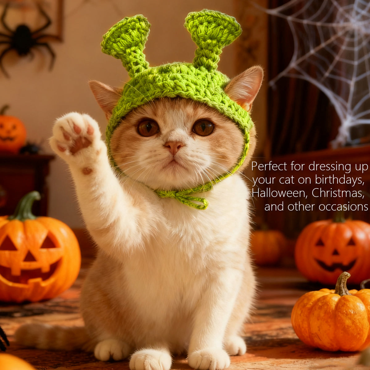 Cute Cat Hat Costume Suitable for 5 to16 lbs - cat Hats for Cats only Head Circumference 11" or Less Kitten hat pet Photography Outfits